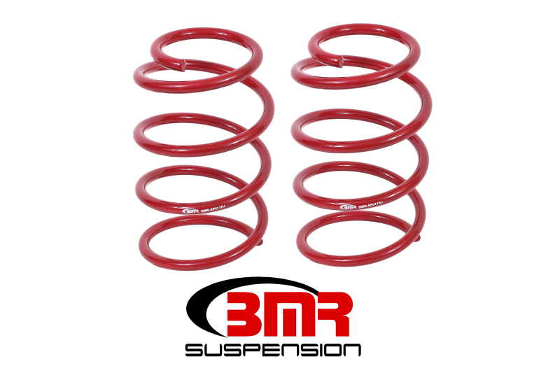 Ford Mustang GT Lowering Springs - Front - BMR Suspension - Performance Version - Red - `05-`14 Ford Mustang GT Lowering Springs - Front - BMR Suspension - Performance Version - Red - `05-`14